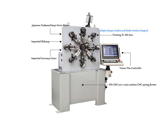XD-1120 11-axis Camless Spring Forming Machine Untuk Membentuk Kawat Dia 0.2 Sampai 2.3mm