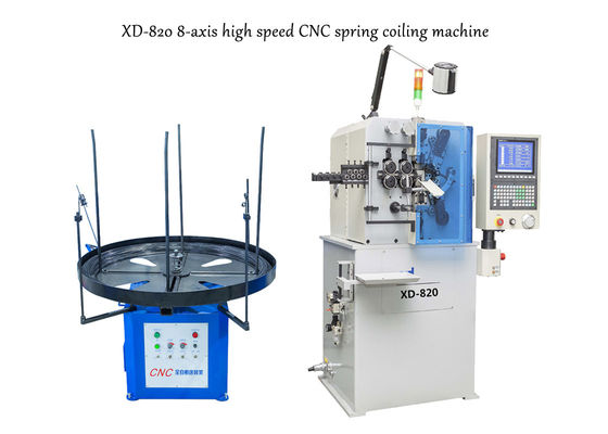 XD-820 8-Axis Mesin Pegas Kecepatan Tinggi Membuat Diameter Kawat 0,5 Sampai 2,0mm