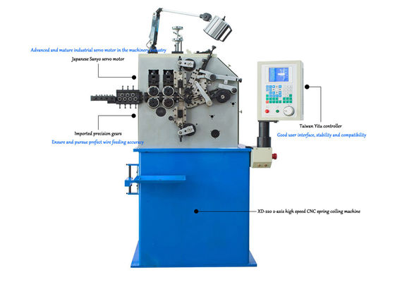 XD-220 Membuat Berbagai Kompresi Mata Air Presisi Di Dalam Kawat Dia 0.5 - 2.0mm