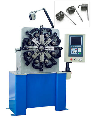Mesin Torsi Otomatis Spring terdiri dari Cam Axis, Wire Feeding Axis, Rotation Core