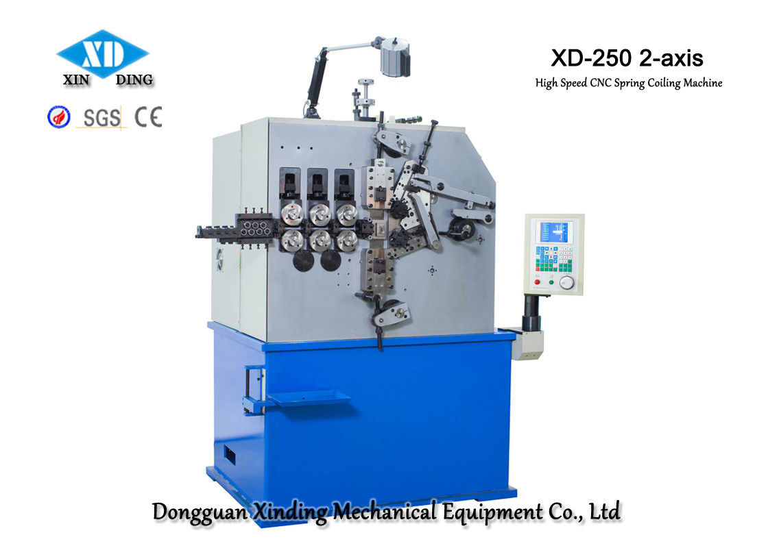 XD-250 2-Axis Spring Coiling Machine Menghasilkan Mata Air Kompresi 2.0mm Sampai 5.0mm